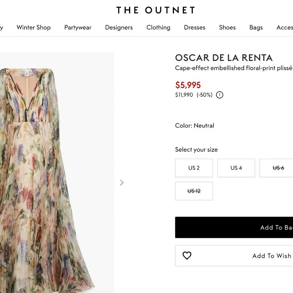 Oscar de la Renta Floral Maxi Dress - Multicolor - Picture 10 of 10